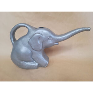 Union Products Vintage Watering Can Elephant. Silver 13 inches, 1996